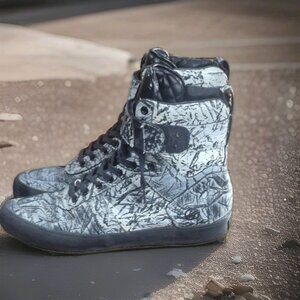 Radii Straight Jacket Skateboarding Shoes Sneakers Frosted Black Men's Size 11